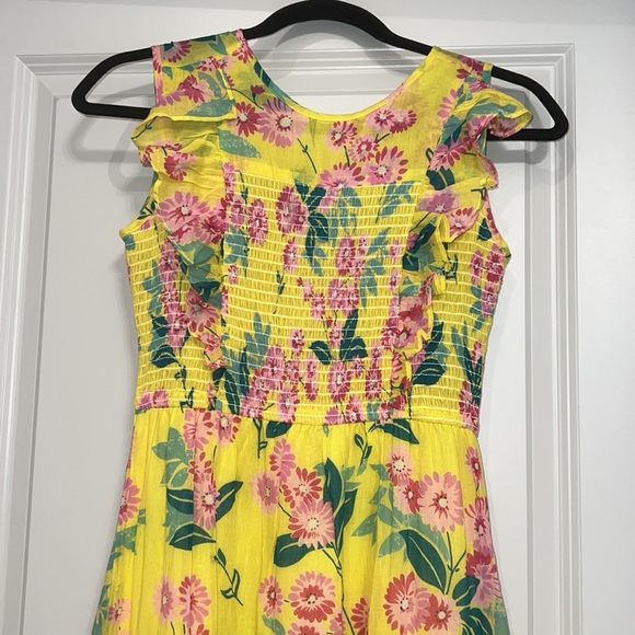 Banjanan Iris Yellow Floral Smocked Dress - Picture 6 of 11